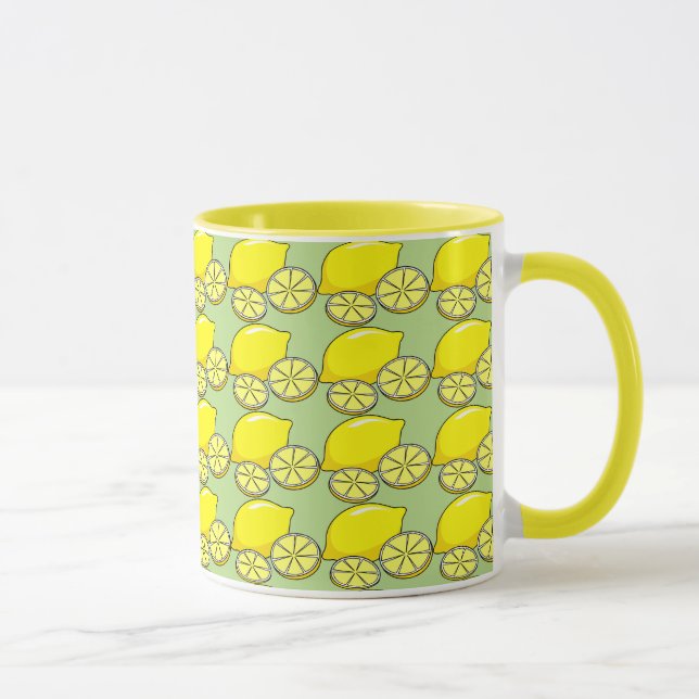 Mug Coupe de café vert citron et citron vert (Droite)