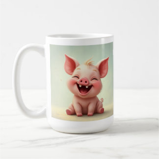 Mug Coupe de cochon de cochon sur le visage souriant