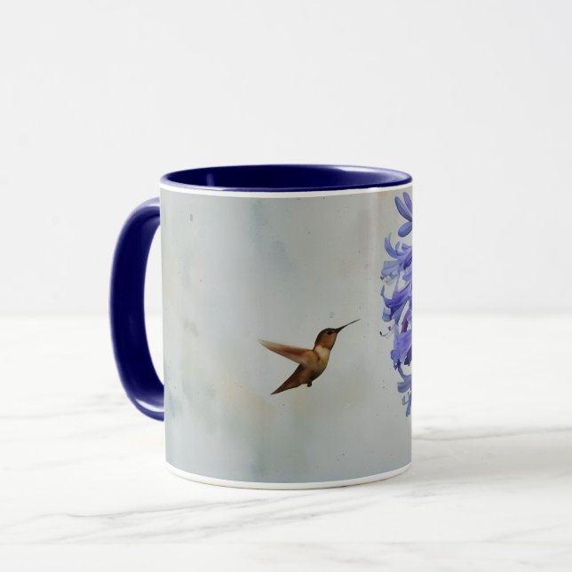 Mug Coupe de colibri et de lys Flower Art (Devant gauche)