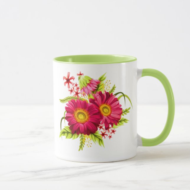 Mug Coupe de design de fleurs de jardin enchantées (Droite)