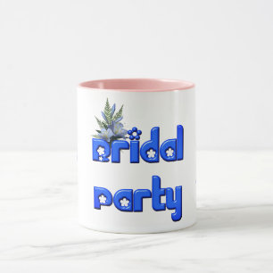 Mug Coupe de fête nuptiale Mariage personnalisé bleu