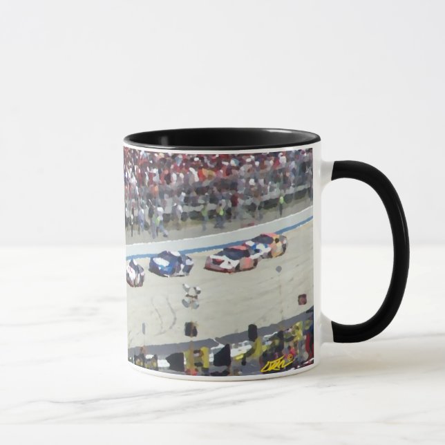Mug Coupe de peinture à l'huile de course (Droite)
