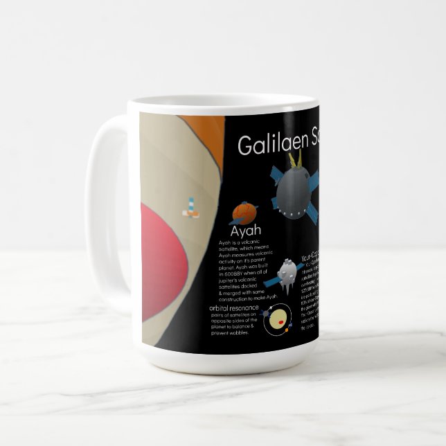 Mug Coupe de science-fiction des satellites galiléens (Devant gauche)