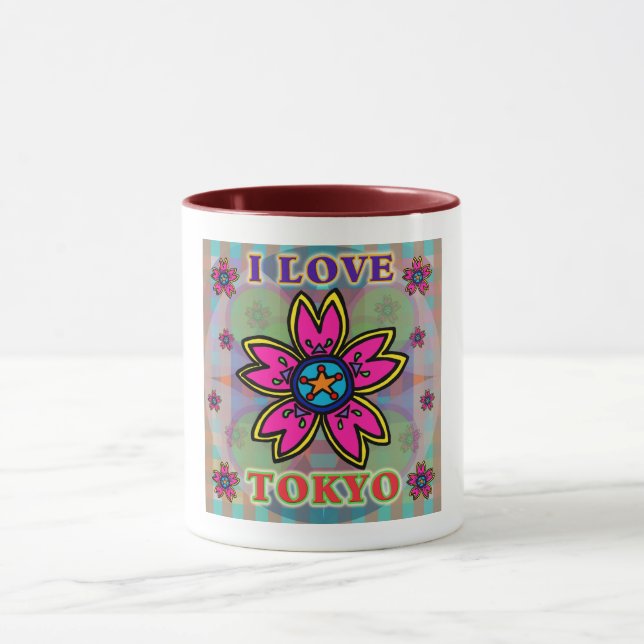 Mug Coupe des fleurs "I LOVE TOKYO" (Centre)