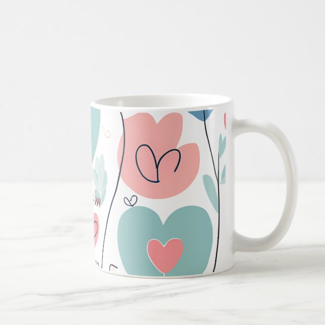 Mug Coupe design fleurie pour une âme joyeuse (Droite)