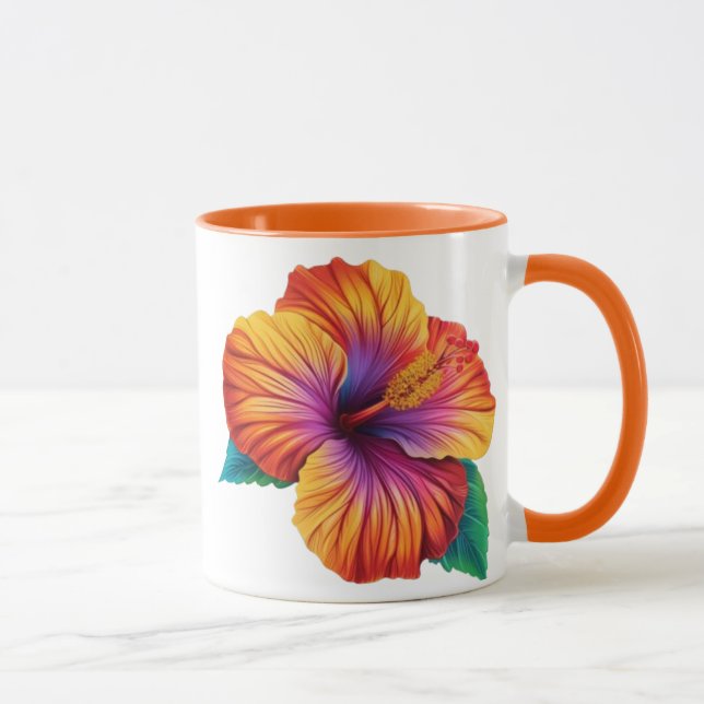 Mug Coupe Design Fleurs Fleurs Radiantes (Droite)