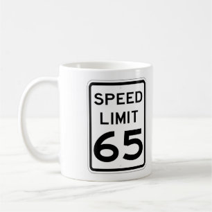 Mug Coupe du Café des Signes de Route 65 MPH très amus