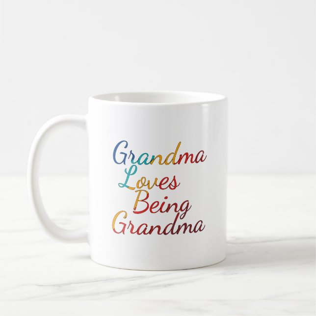 Mug Coupe Du Café : Grand-Mère Aime Être Grand-Mère (Gauche)