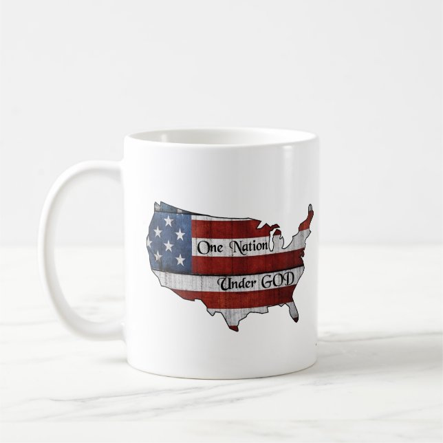 Mug Coupe du café : Une nation sous Dieu (Gauche)