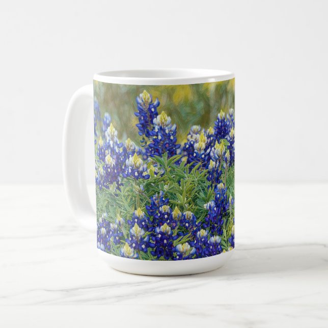 Mug Coupe du Texas Bluebonnets de fleurs (Devant gauche)