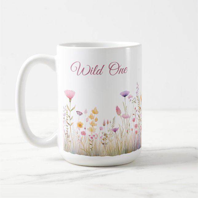 Mug Coupe Florale Wild One, Jardin Fleur sauvage, Tons (Gauche)