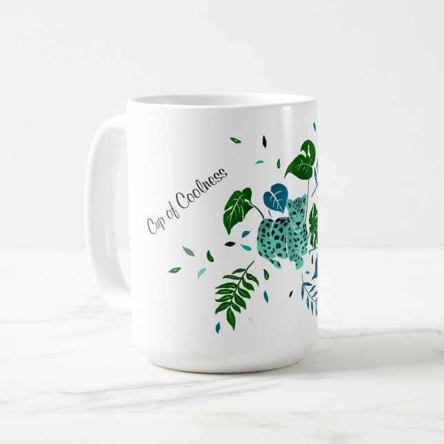 Mug Coupe Léopard de fraîcheur (Devant gauche)