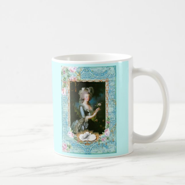 Mug Coupe Marie Antoinette de dentelle rose Roses (Droite)