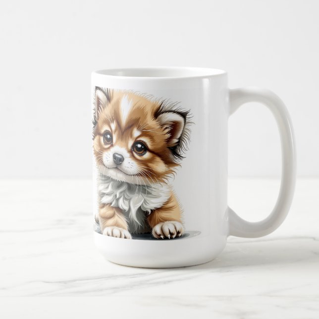 Mug Coupe mignonne de chiot (Droite)