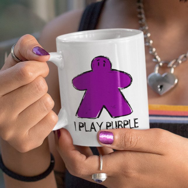 Mug Coupe mignonne violet Meeple Dessin de plateau de  (Créateur téléchargé)