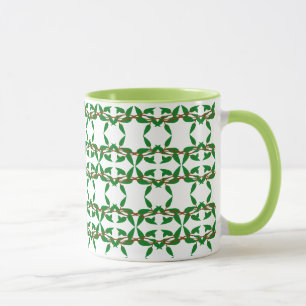 Mug Coupe Motif de café de thé à la branche verte