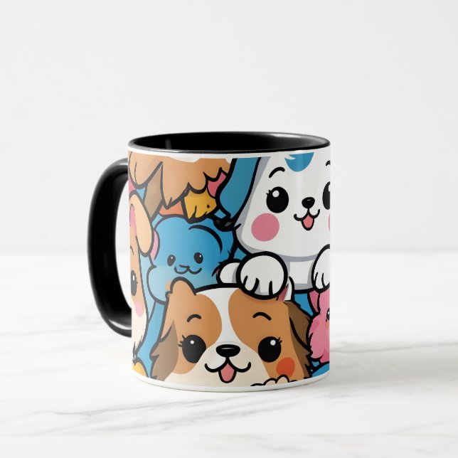 Mug Coupe motif de chiot mignonne (Devant gauche)