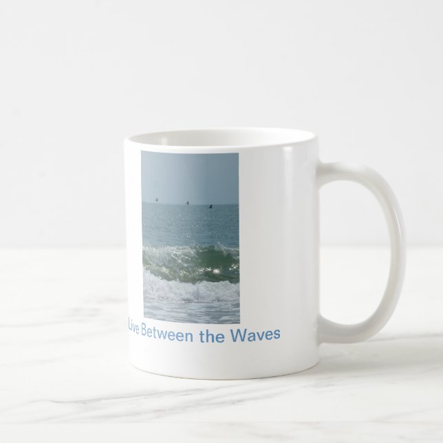 Mug Coupe nautique "Vivre entre les vagues" (Droite)