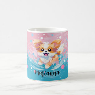Mug Coupe Papillon Joueuse : Tache de rose et de bleu