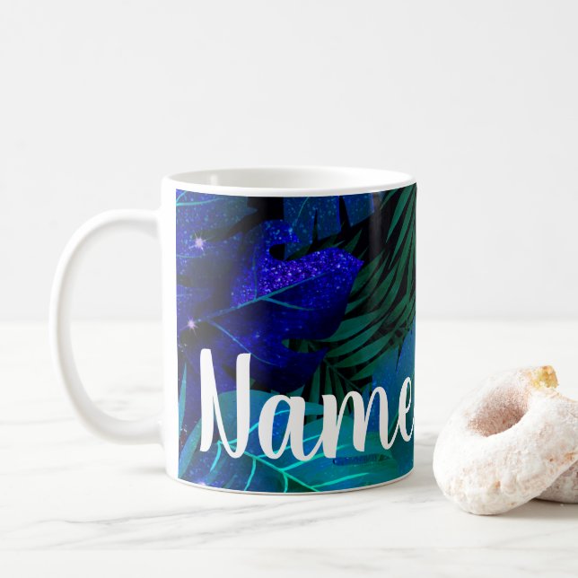 Mug Coupe personnalisée Blue Rainforest Design Coffee  (Avec donut)