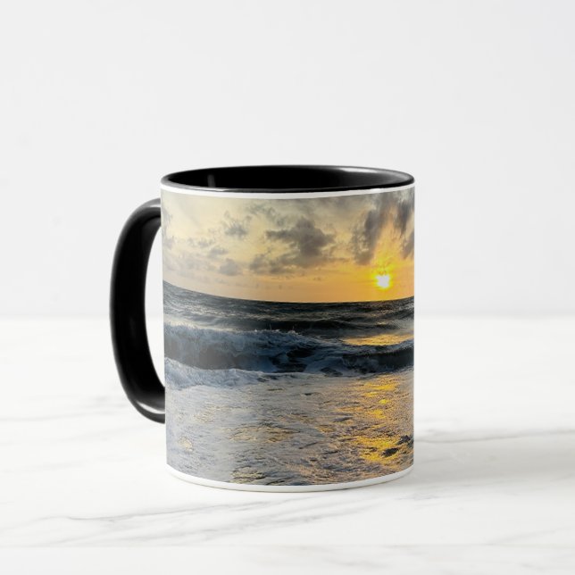 Mug Coupe personnalisée de Happy Sunshine Modern Cute (Devant gauche)