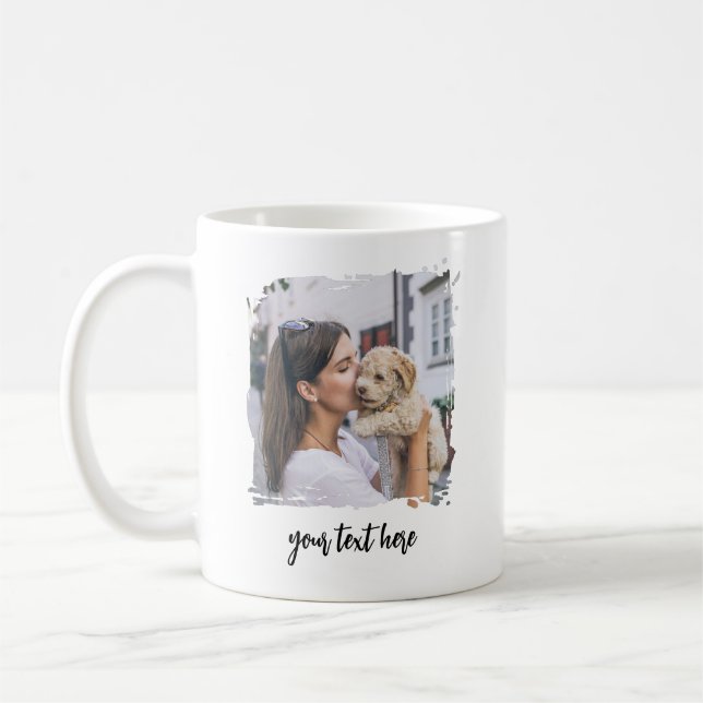 Mug Coupe photo personnalisée Cadeau photo texte perso (Gauche)