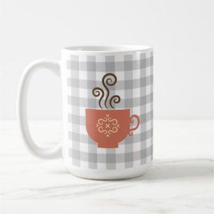 Mug Coupe Retro mignonne sur Buffalo Plaid