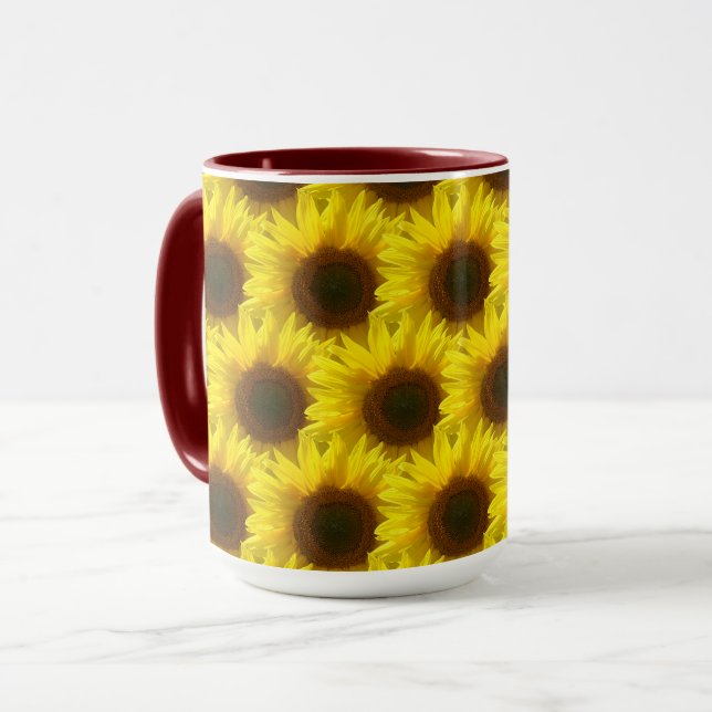Mug Coupe Sunshine Sunflower de café (Devant gauche)