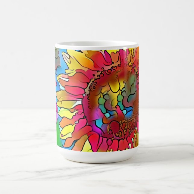 Mug Coupe Super de pop art de tournesol (Centre)
