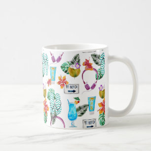 Mug Coupe Thème Plage Café
