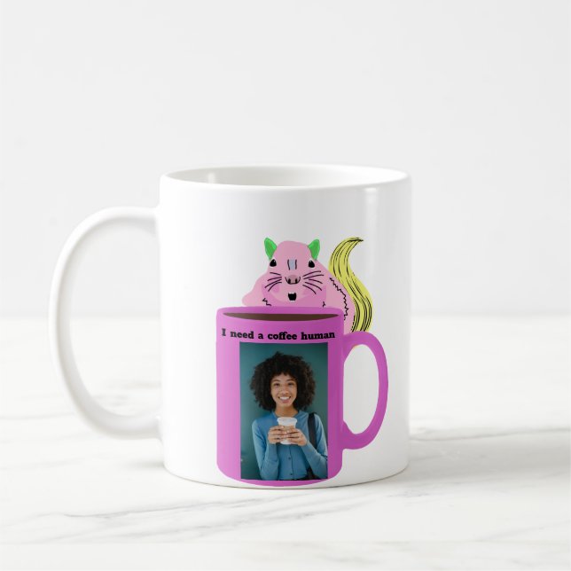 Mug Coupe unique de café amoureux d'écureuil (Gauche)