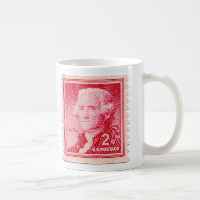 Mug Coupe vintage de café Timbre Postage (Droite)