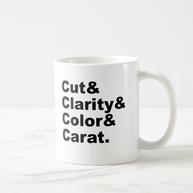 Mug Couper & Clarté & Couleur & Carat | Classement des (Droite)