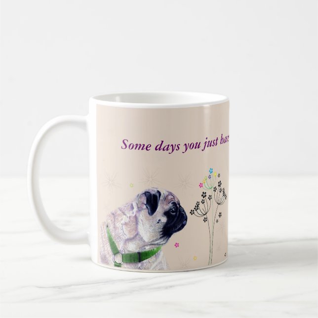 Mug Couper le Carlin et les fleurs (Gauche)