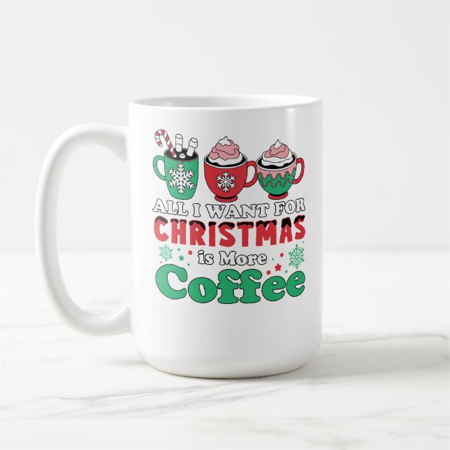 Mug Coupes De Café Festive Avec Des Dits De Noël (Gauche)