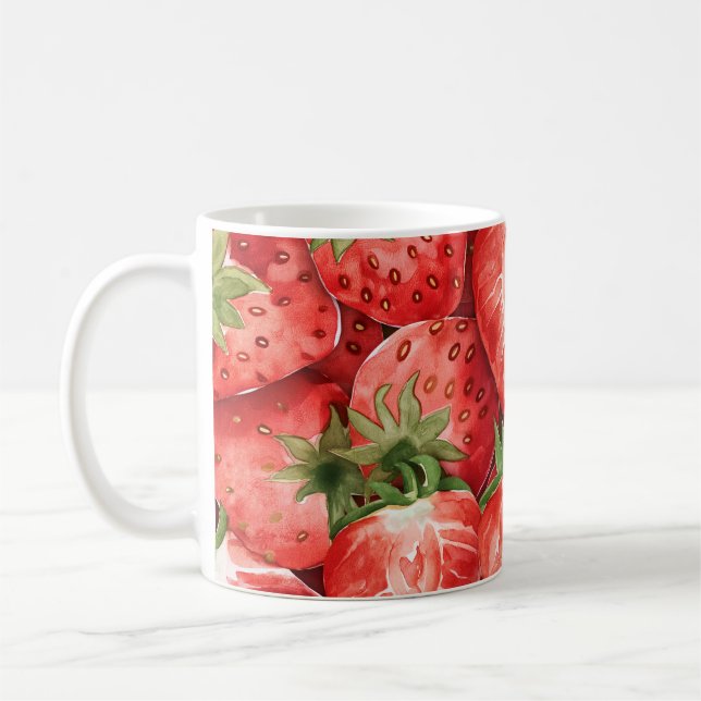 Mug Coupes de fruits - Conception de fraise - Musique  (Gauche)