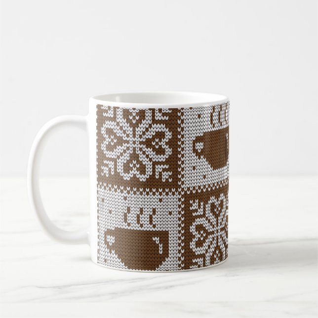 Mug Coupes d'hiver confites : motif de boisson chaude. (Gauche)