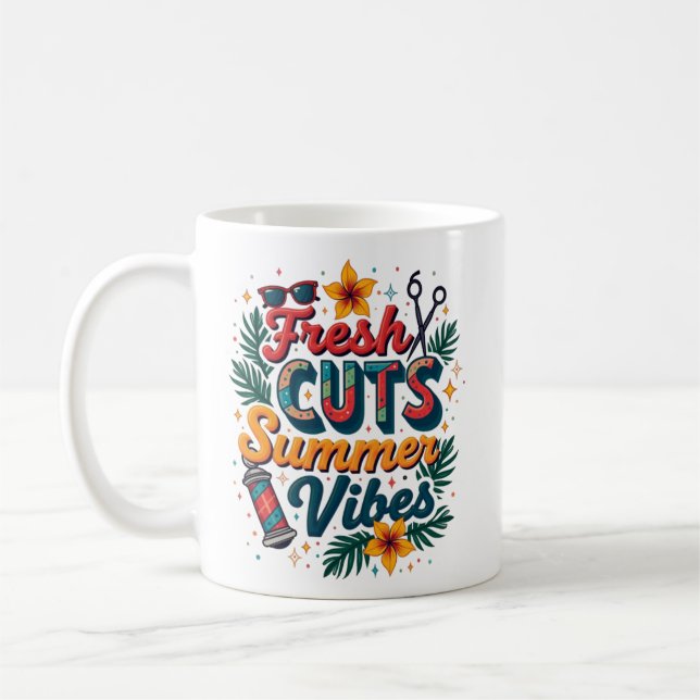 Mug Coupes fraîches Vibe Barber Boutique personnalisée (Gauche)