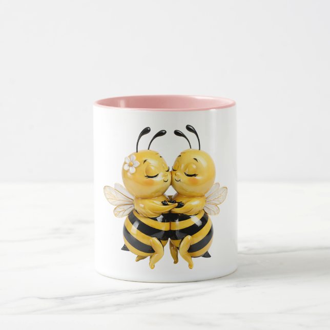 Mug Couple aimant les abeilles (Centre)