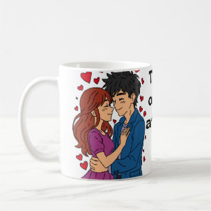 Mug Couple Anime 'Deux Cœurs, Un Voyage'