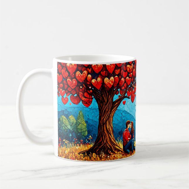 Mug Couple assis sous un arbre (Gauche)