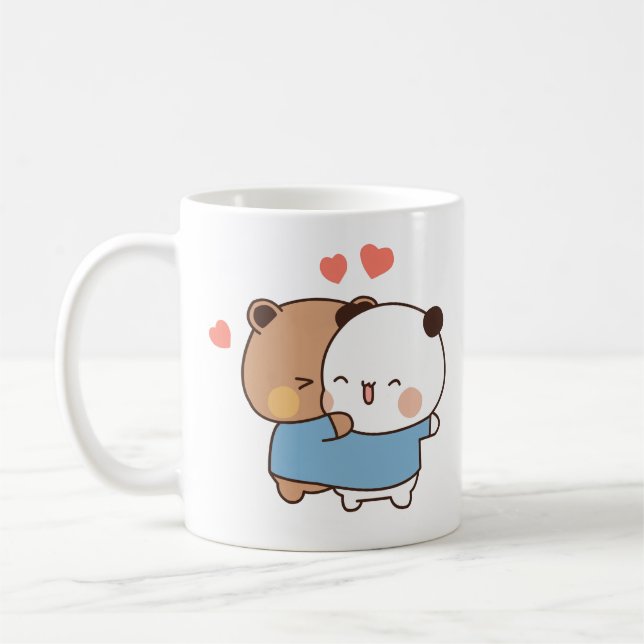 Mug couple Bubu et dudu Milk et Mocha Bears Kawaii (Gauche)