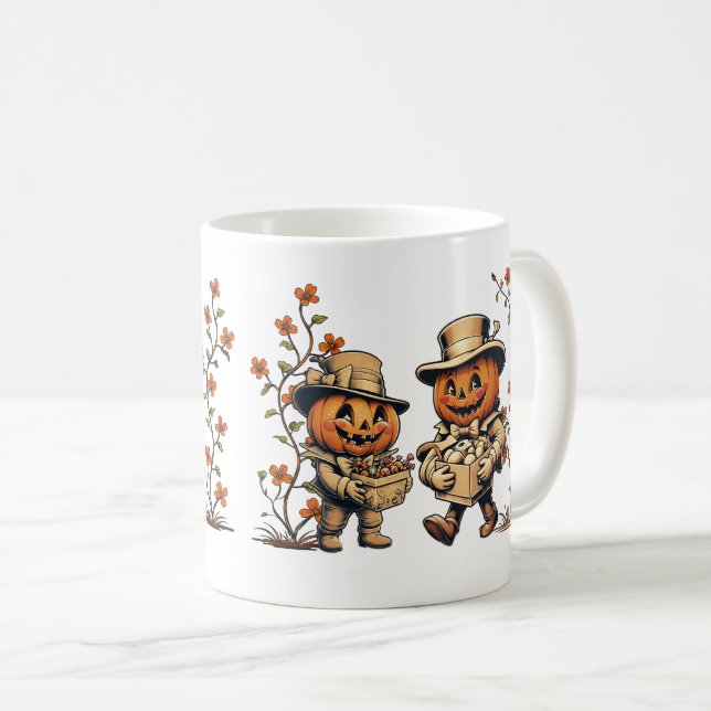 Mug Couple Citrouille Spooktaculaire Halloween (Devant droit)