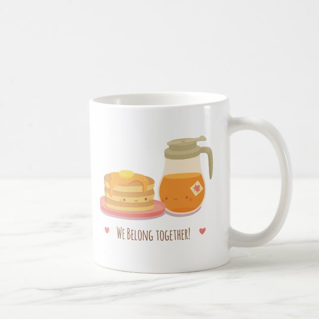 Mug Couple Crêpes Kawaii et Sirop d'Érable (Droite)