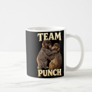 Mug Couple de bébés singes en équipe frappe avec un no