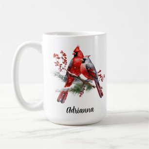 Mug Couple de cardinaux Oiseaux rouges Nature