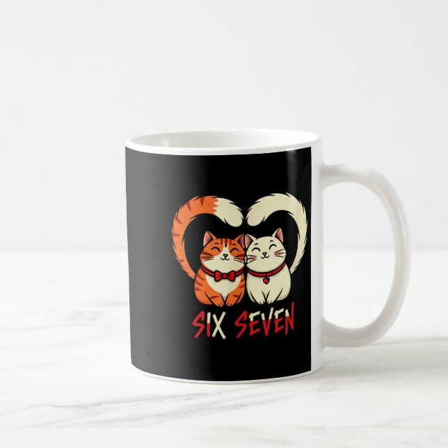 Mug Couple de chat mignon Vêtements de rue d'amour rom (Droite)