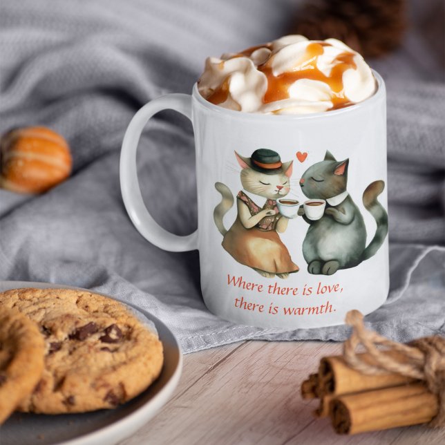 Mug Couple de Chats (Cute Cat Valentine Mug
)