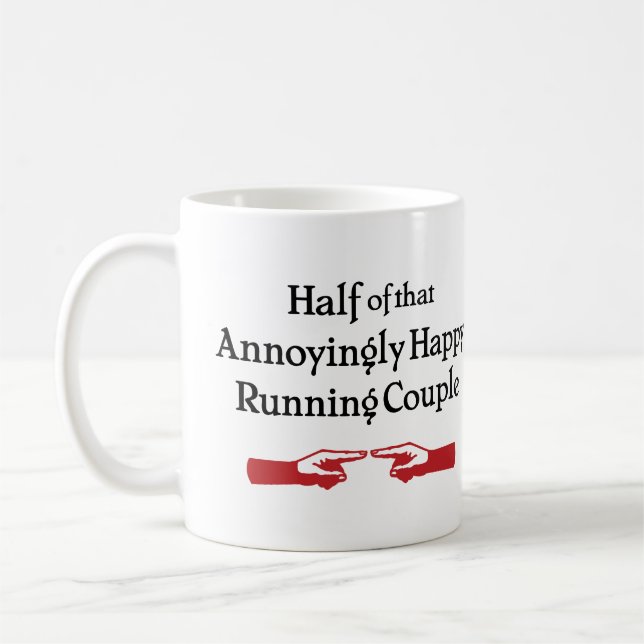 Mug Couple de course agaçant (Gauche)
