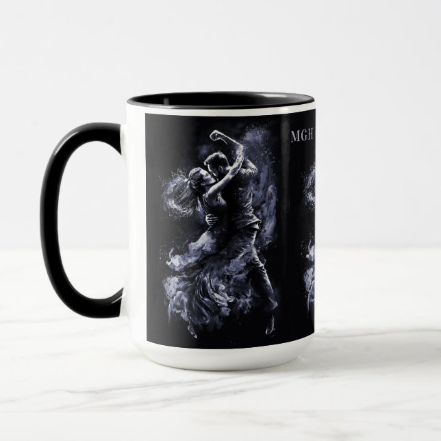 Mug Couple de danse monographique personnalisé (Gauche)